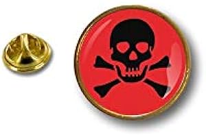 Akachafactory Spilla Pin pin's Spille spilletta Giacca Badge Teschio Cranio Pirata Skull r9