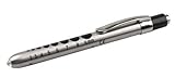 Medidor de pupila. Timesco D85.300 Deluxe bolígrafo linterna reutilizable, acero inoxidable.
