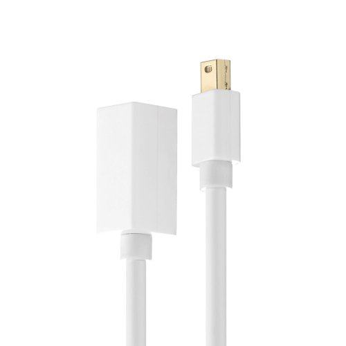 Sentivus – 1,5m (Meter) – Mini DisplayPort zu Mini DisplayPort Verlängerungskabel (miniDP Stecker auf miniDP Buchse) – weiß – 1,50m – vergoldete Kontakte – ideal für Apple-Geräte (MacBook Air, Mac Book Pro, usw.) – PC oder TV – 1080p - 2