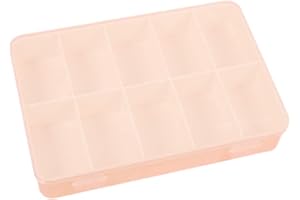 Craftelier - Caja de Organización con 10 Compartimentos para Materiales de Scrapbooking y Manualidades | Dimensiones 26,5 x 17,8 x 4,2 cm (10.4" x 7" x 1.65") - Color Blanco