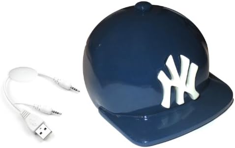 NY New York Blue Baseball Cap USB MP3 Bluetooth FM Radio Speaker