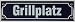 Produktbild Straßenschild Grillplatz 30x8 cm Emaille Schild Emaile grillen Grill BBQ Garten