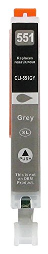 Druckerpatrone kompatibel für Canon CLI-551 XL GREY mit Chip - 3