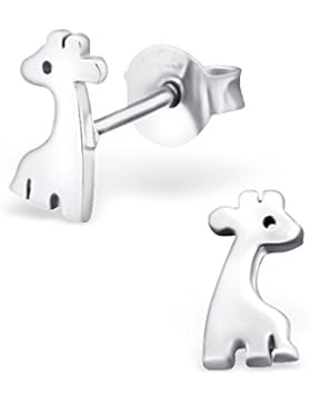 Janusch Ohrstecker Giraffe 925 Sterling-Silber, Serie wilde Tiere