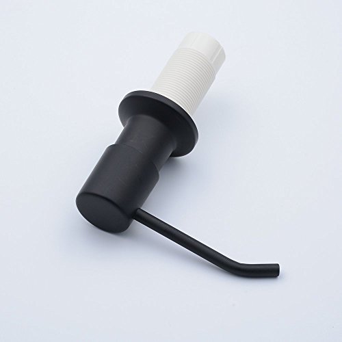 Hiendure® Seifenspender aus Kunststoff und Edelstahl mit Halter, hochwertige und stabile Qualität mit Schwarz - 3
