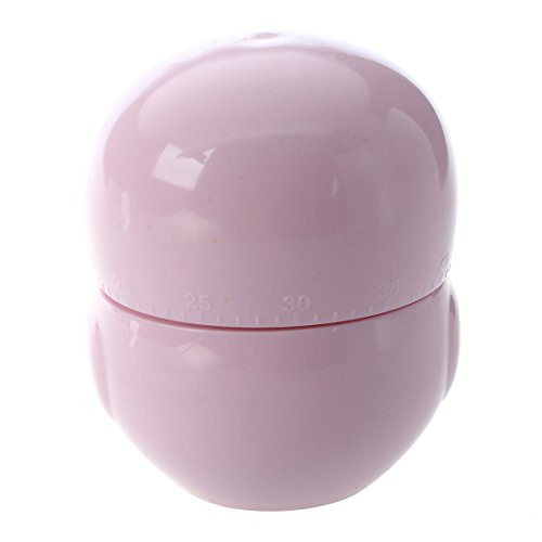 Kuechentimer – TOOGOO(R) Eule Ei-Uhr Kurzzeitwecker Kurzzeitmesser Eieruhr Eiermesser Kuechentimer (1-60 Minuten) (Rosa) - 2