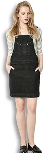 Lixmee Women Retro Demin Overalls Dungarees _01Black Large _06Black Large