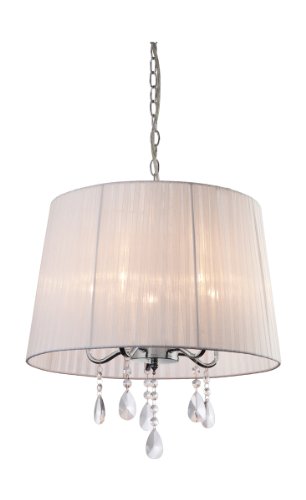 Preisvergleich Produktbild Pendelleuchte 5-flammig"Organza" Farbe (Schirm): Weiß