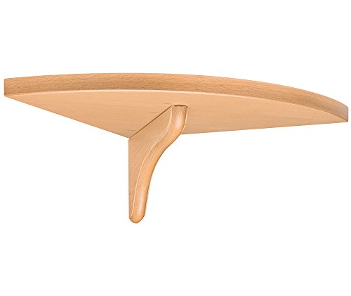 REGALRAUM Eckregal/Wandregal CLASSIC | mit Massivholzkonsole | 30x30 cm - Buche