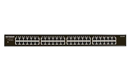 Netgear GS348-100EUS Unmanaged Gigabit Switch (48x Gigabit Ports, Metallgehäuse, lüfterlos, Stromverbrauch max. 11,1W) schwarz - 3