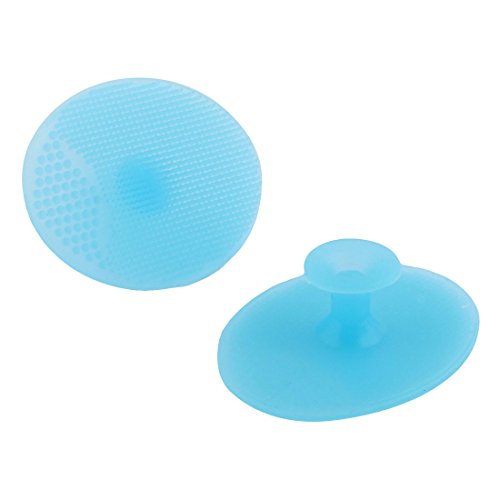 2 x Facial Cleansing Pad Blackhead Remover Soft Brush Blue
