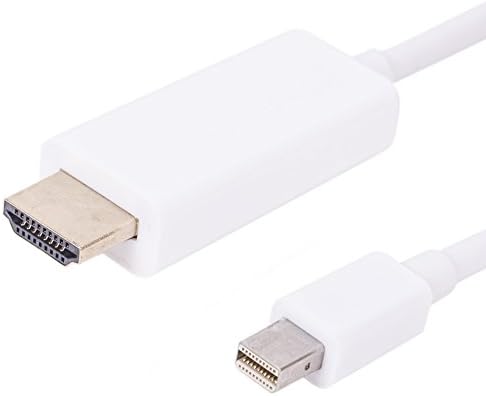 1.8 m Full HD Mini Displayport on HDMI cable | MiniDP on HDMI | Thunderbolt Adapter (Full HD 1080P | PC and Apple/MAC, MacBook Pro, MacBook Air | White