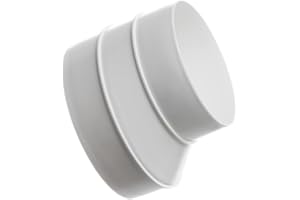 EUROPLAST Ø 125-100mm Reductor - Adaptador para Tubo de Ventilación - Conector para Tubo Redondo - Plástico PVC