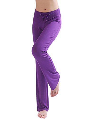 HOEREV Frauen Soft Modal Slimming Hose Yoga Hosen Pyjama-Hose - 4
