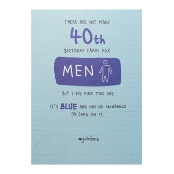 Funny 40th Birthday Card for Men Women 40 Today Joke Humour: Amazon.co ...