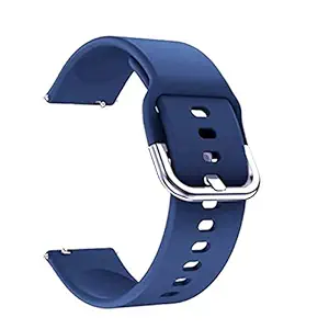 TKM Adjustable Silicone 19mm Replacement Band Strap with Metal Buckle Compatible for Boat Storm Smart Watch, Noise Colorfit Pro 2 & Watches with 19mm Lugs for Boys & Girls