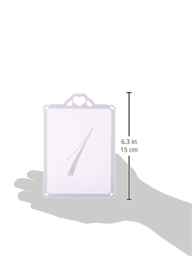Tischaufsteller/Tischnummern silber mit Zahlen 1-12 – Ideal für Hochzeit oder Party - 3