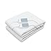 Produktbild iGuerburn Elektrisch beheizte Unterdecke - Doppelte - 60W*2 - 160 * 140cm - 220gsm Polyester - Weiß Polyester - Maschinenwaschbar - 3 Temperatureinstellungen - 8 Stunden Timer