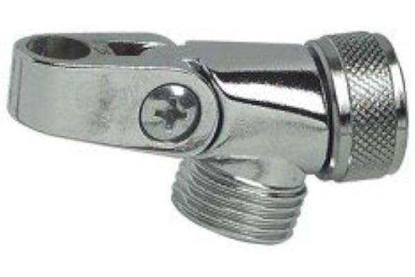 Support mural fixe en métal chromé en 2 pièces pour douchette et flexible de douche Support complet ou pièce détachée - Chape articulée seule
