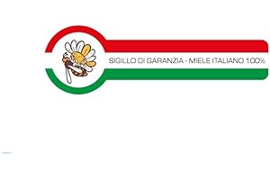 Mondo Ape Sigillo di Garanzia Tricolore Miele Italiano - Piccolo - Rotolo da 1000 Etichette adesive - Chiusura di Sicurezza per vasetti e barattoli - Accessorio per Apicoltura e confezionamento
