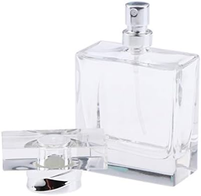 Highly Polished Smooth Glass Perfume Bottle, Empty Perfume Atomiser 1.7 Oz, Leak-proof 50ml Fragrance Bottle for Travel