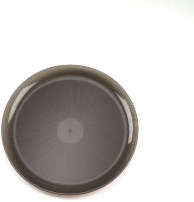 ELEGANT 14" ROUND BLACK COLOR PLASTIC PLATTER TRAYS WITH CLEAR LIDS 25 EA. by YOSHIWARE