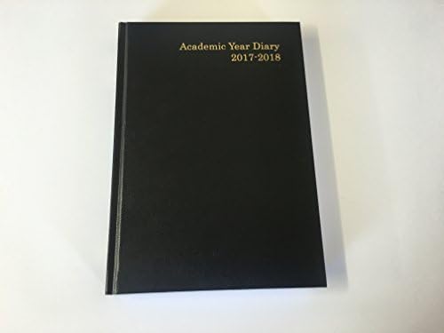A5 Black Academic Day Per Page Diary 2017/18