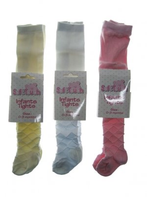 Cotton Rich Baby Tights (0/3 months, Cream)