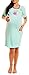 Happy Mama Women's Maternity Nursing Breastfeeding Nightdress Shirt Gown. 392p (Mint, 12)