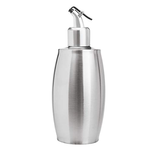 AchidistviQ 350ml Kitchen Oil Bottle Stainless Steel Leak-proof Soy Sauce Vinegar Dispenser B