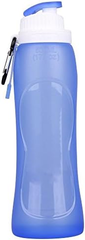 MAGINOVO Silicone Folding Bottle Sport Travel Collapsoble Water Bottles, 17 fl. OZ 500ml BPA Free
