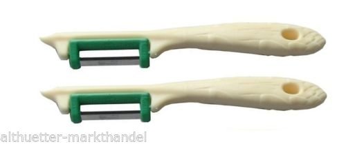 2 Stück Spargelschäler Obst- und Gemüseschäler Solingen # 10149 Pendelschäler Sparschäler für Links- und Rechtshänder