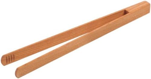 Hofmeister HolzwarenGrill Tongs Cherry Wood For Sausage Bbq, Steaks & Vegetables On The Grill, Firm Grip Thanks To Milled Grooves, 100% Made In The Eu, Hygienic & Heat-Resistant (30 Cm, 30*4.8*2Cm)