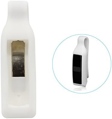 WOCLHJ For Fitbit Alta Hr Replacement Clip Holder Silicone Strong Clip (White)