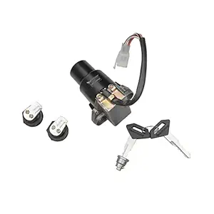 Deutsche Ignition Lock Painted Finish Compatible With Bajaj Pulsar 150 DTS-i / Pulsar 150 UG3 / Pulsar 180 DTS-i / Pulsar 180 UG3 (Set of 4) Consisting of Ignition Cum Steering Lock , Petrol Tank Lid Lock & Tool Box Lock (2 Pcs.)