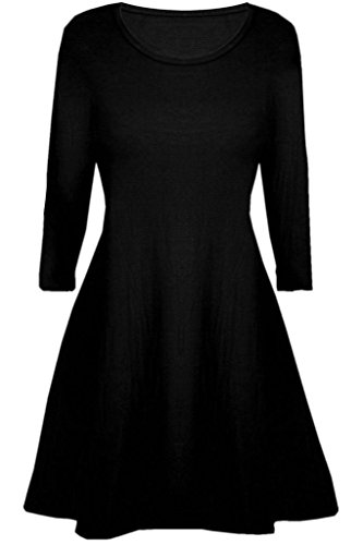 plain black swing dress
