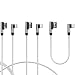 Produktbild TECHGEAR USB C Kabel, [3 Stück] USB Type C 90 Grad Rechter Winkel Schnellladekabel Reversibel Kabel passt Huawei P30, Moto G7, Samsung S10 S9 A20e A40 A50 A70, GoPro 6, Pixel 3, OnePlus 7 usw -Weiß