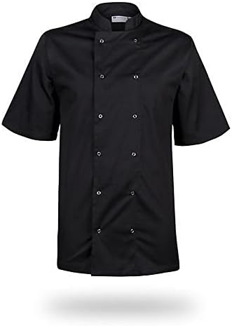 Mcintyre Brand Poly Cotton Chef Half Sleeve Coat/Jacket Black, X-Large