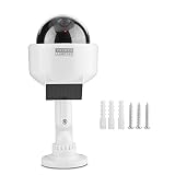 Rotación de 360 grados: la Dummy de vigilancia en el soporte puede girar 360 grados, Cúpula Forma y parpadeando de luz LED pueden es muy realista apariencia. de alta calidad y material duradero con color realista permite una verdadera vigilancia