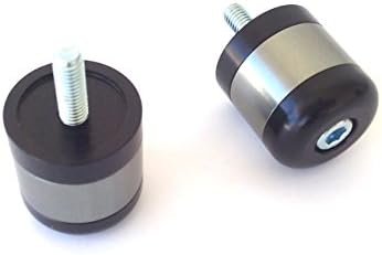 euromotorstore Pair of Counterweights Stabilisers For Handlebar Suzuki GSR 600 and 750, GSX R 600 GSXR 750 and GSX-R 1000 – Black with Grey Ring