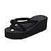Produktbild Damen Hausschuhe Yesmile Frauen 3-5CM Mittlerer Absatz Schuhe Slope Heel Täglich Outdoorschuhe Strand Strandschuhe Sandalen Zehentrenner (EU 40-41, Schwarz)