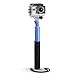 Produktbild Aplic - Blue Selfie Stick für GoPro Actioncam - sowie durch Adapter für Smartphone nutzbar - Monopod Selfie Stange Telescoping - einstellbare Stange 98cm - inkl. 1 4" Gewinde zur Montage auf Kamerastativen