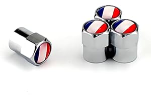 Goliton Bandiera britannica Mini Metal Car valvola della gomma della valvola del pneumatico dell'ugello tappi (bandiera francese)