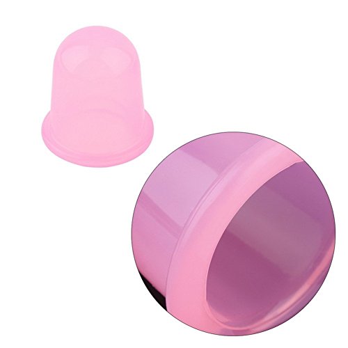 Silikon Schröpfen,Schröpfgläser,Vacuum Silikon Schröpfen Cups,LDream® Silikon Ausschnitt Gesicht Körper Massage Schröpfen Cups,Silikon Schröpfen Massage Anti-Cellulite-Cups Schönheitstherapie-Massage Schröpfen Tasse,Farbe zufällig,2 Stück - 4