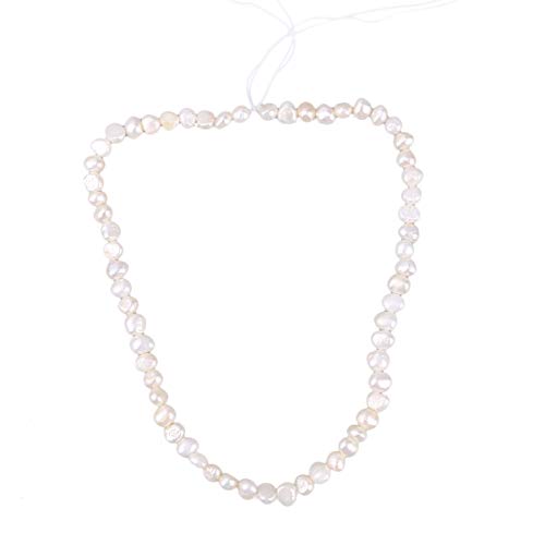Preisvergleich Produktbild Fenical Natürliche barocke weiße Süßwasserzuchtperlen-Halskette Mode-unregelmäßige Drehmoment-Perlen-Halskette