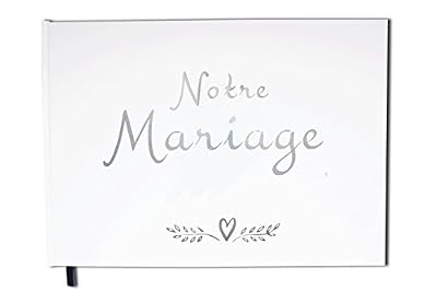 UTTSCHEID Livre d'or Mariage - 100 pages Couverture blanche mate - A4 Paysage - Carnet - Album - Qualité Premium