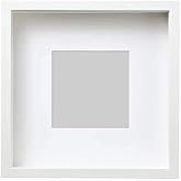 Sannahed IKEA RIBBA 25X25 CM DERİN BEYAZ KARE AHŞAP FOTOĞRAF RESİM &Ccedil;ER&Ccedil;EVESİ PASPARTULU