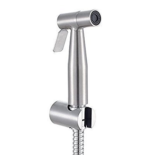 Ctbd Hand Bidet Sprayer Edelstahl Douche Sprayer Shattaf Toilette Bad Handbrause Düse Kopf Set mit 49-Zoll-Schlauch und Halterung Halter - 7