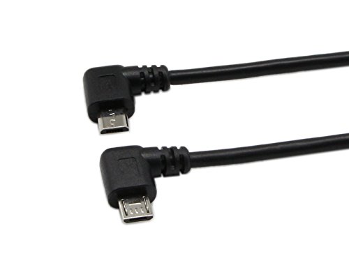 cerrxian 22,9 cm Micro-USB-Kabel Combo Links & Rechts Winkel Micro-USB 5-Pin Stecker auf USB 2.0 Typ A rechten Winkel männlich Daten Sync und aufladen Kabel für Samsung, HTC, Motorola, Nokia, Android, und mehr (1 Paar & # xff09; - 4