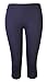 Produktbild Damen Leggings Damen Crop Capri Hose BRODY & Co 3/4 Gym zugeschnitten Leggins Dance Yoga Gr. Large / X-Large, marineblau
